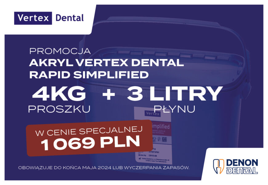 Promocja Akryl Rapid Simpilied Vertex Dental 4kg + 3 litry